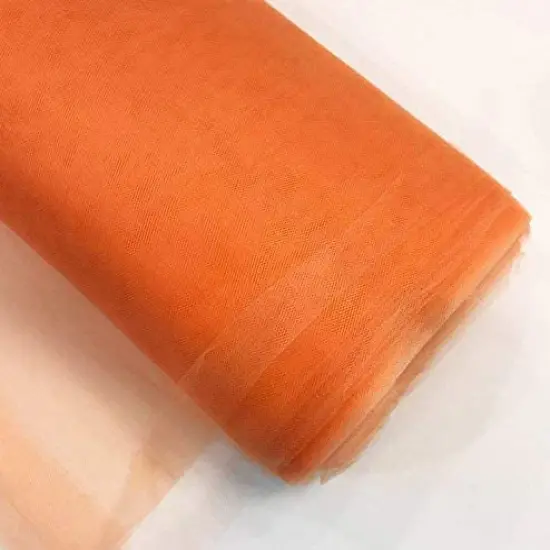 40 Yard Fine Soft Tulle Fabric Bolt for Wedding Decoration Crafts Backdrops Veils DIY 54 inch Width Orange {1}