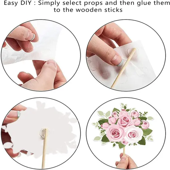 Wedding Photo Booth Props, Bachelorette Party Decorations, Engagement Party Decorations in Rose Gold, Pink with Glitter 23 pcs Pre-Assembled Funny Props Welcome to Seller Assistant Please log in to your account to start working Log in {4}