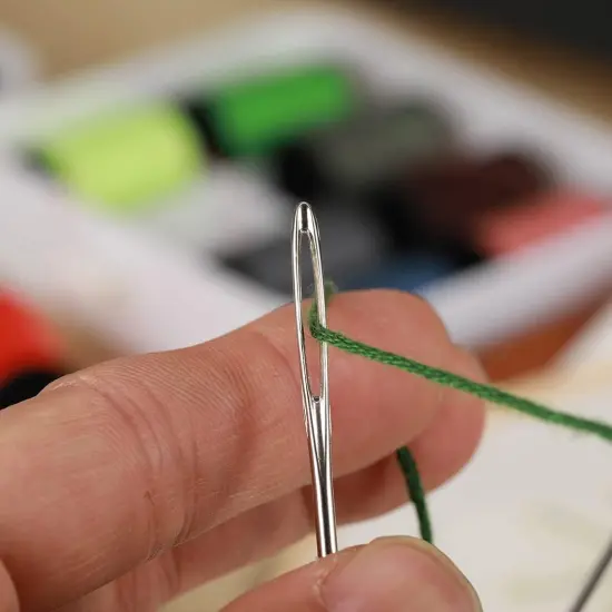 18 Pieces Large Eye Sewing Needles, Handmade Yarn Knitting, Sharp Stainless Steel Embroidery Thread Needle for Leather and Tapestry {4}