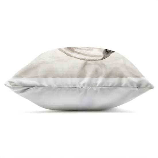 Stupell Industries Seashell over Vintage Map Outdoor Printed Pillow design by Conrad Knutsen, 18 x 7 x 18 {3}