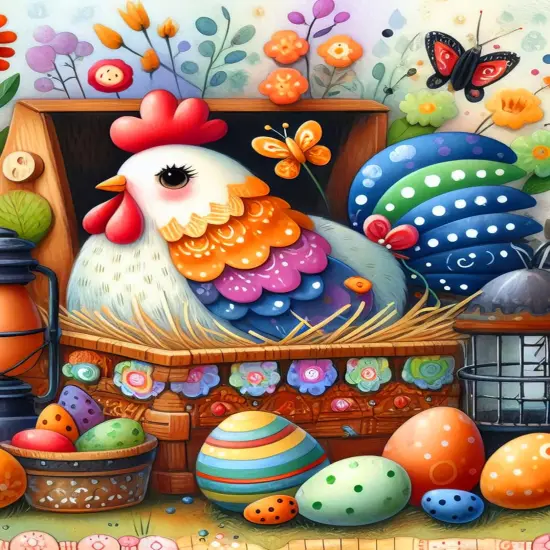 Easter Chicken Diamond Art Kits for Adults- {1}