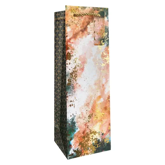 Pack/6: Watercolor Magic Wine Bag - 4-1/2 x 4-1/2 x 14" {1}