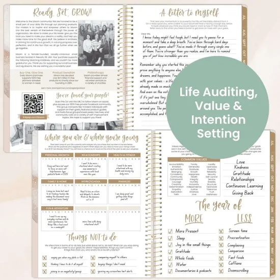 bloom daily planners 2025-26 Academic Planner, Soft Cover, 8.5" x 11", Brushed Beige {5}