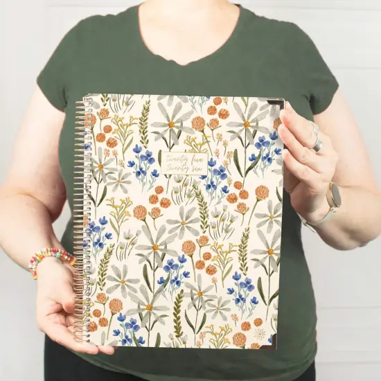 bloom daily planners 2025-26 Academic Planner, Hard Cover, 8.5" x 11", Whimsical Wildflowers {2}