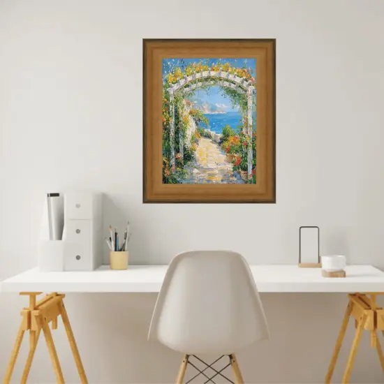 Wide Scoop Brushed Gold Picture Frame 16x24 frame {7}