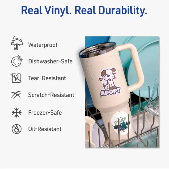 Avery Vinyl Sticker Paper, 8.5" x 11" Rectangle {10}