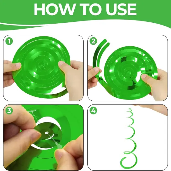 24 PCS Green Hanging Swirl Party Decorations {4}
