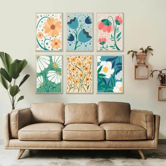 6 Packs Paint by Number for Adults Beginners,Flower Market Painting by Number Kits on Canvas Without Frame,Lanscape Craft Arts for Home Wall Decor {2}