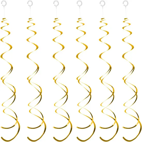 30 Pieces Gold Hanging Swirl Decorations {1}