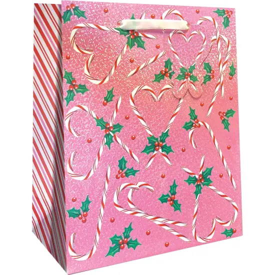 Pack/6: Candy Cane Love Gift Bag - 8 x 4 x 10" {1}