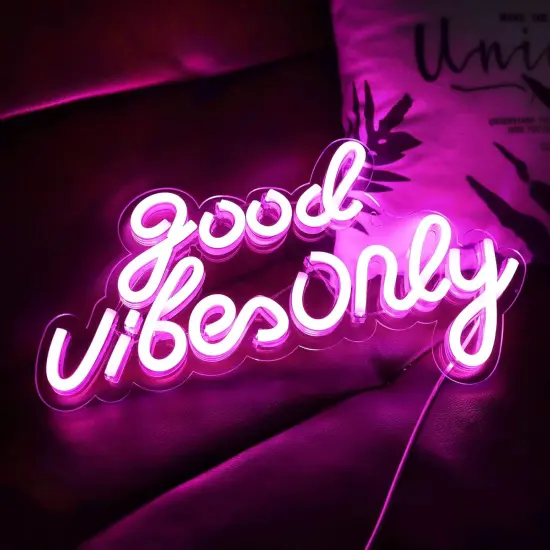 Good Vibes Only Neon Signs for Wall Decor, Neon Lights LED Signs Suitable for Summer Living Room, Beer Bar, Game Room, Hotel, Birthday Party, Restaurant, Christmas, Unique Gift for Lover {2}