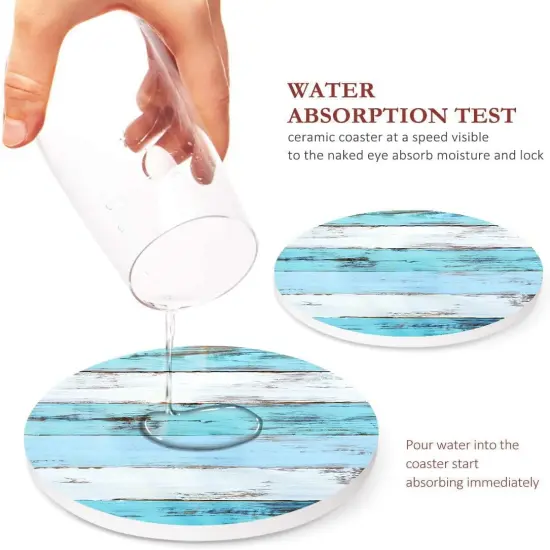 Set of 6 Wooden Board Coaster for Drinks {3}