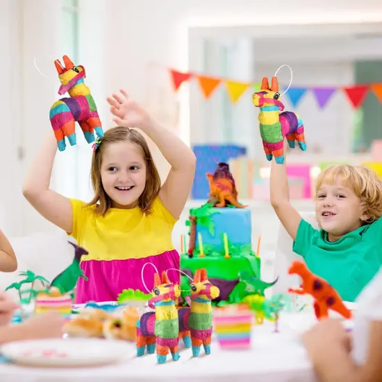 12 Pcs Mini Donkey Pi&ntilde;atas Small Mexican Pi&ntilde;ata Cactus Fiesta Decorations Mexican Party Decorations Cinco de Mayo Pi&ntilde;ata for Fiesta Theme Birthday Party Supplies (Cute Donkey) {2}