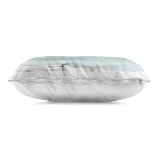 Stupell Industries Tranquil Cloudy Beach View Decorative Printed Pillow design by Ramona Murdock, 14 x 7 x 20 {2}