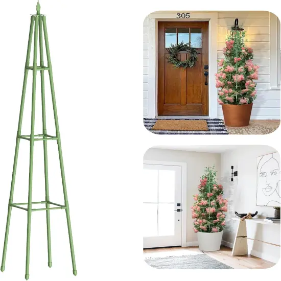 Obelisk Trellis for Climbing Plants Outdoor - 5.2 Ft {1}
