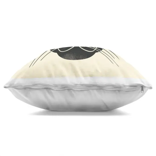 Stupell Industries Minimal Wild Panther Face Decorative Printed Pillow design by Carrie Cantwell, 18 x 7 x 18 {3}