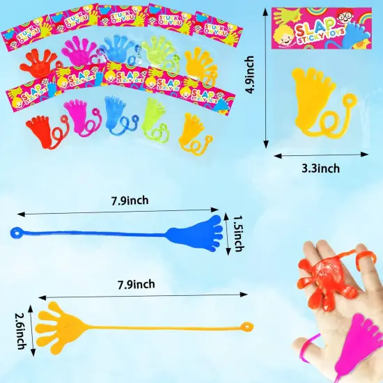 Party Favors Goodie Bag Stuffer Fillers for Kids (48 PCS), Sticky Hands & Feet for Birthday Pinata, Classroom Students Non Candy Treats Prizes Supplies Toys Gifts for Toddlers Boys Girls {4}