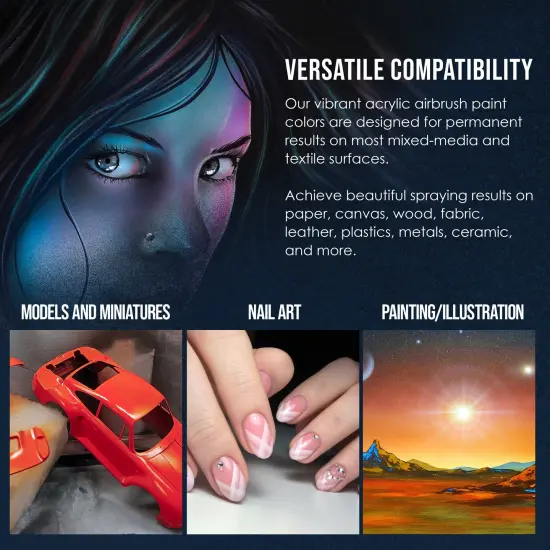 Black Pearl, Pearlized Special Effects Acrylic Airbrush Paint, 1 oz. {4}