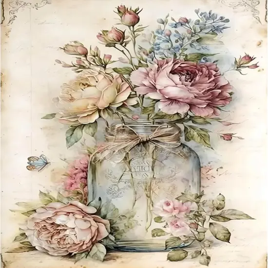 Paint by Numbers Kit for Adults Beginners, Flower DIY Easy Acrylic Oil Painting by Numbers on Canvas, Paint-by-Numbers Drawing Kits for Gift Home Wall Decor Without Frame 16x20in {1}