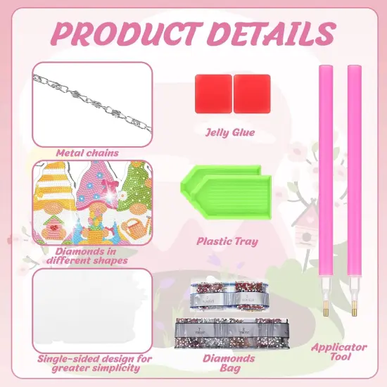 6 Pcs Diamond Painting Hanging Sign Kits {2}