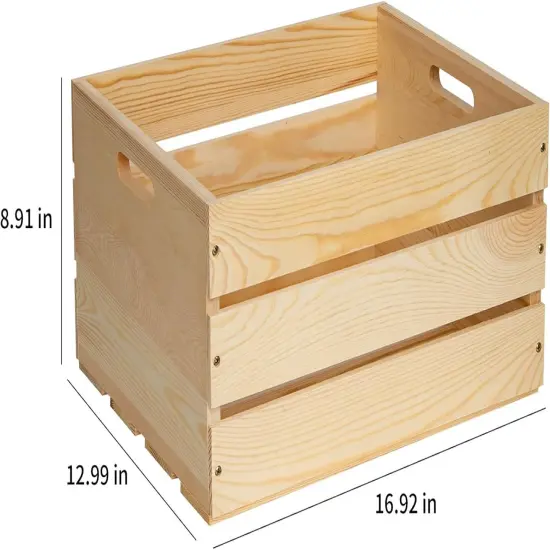 1 Piece Large Pine Wood Crates For Storage {2}