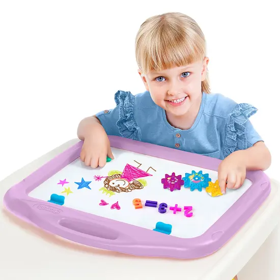 Crayola: Ready-To-Create: Magnetic Board Playset - Purple, Fairy-Tale Themed - Double-Sided, Dry-Erase/Chalk, Letters-Numbers, Stickers, Gears, Kid 3+ {5}