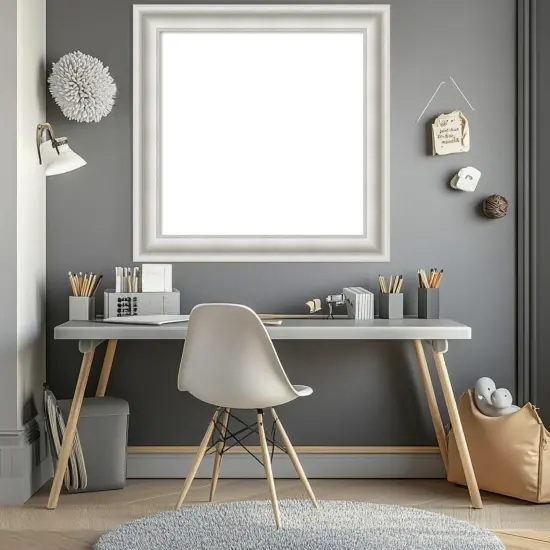 Parlor Framed Dry Erase Magnetic Board White {5}