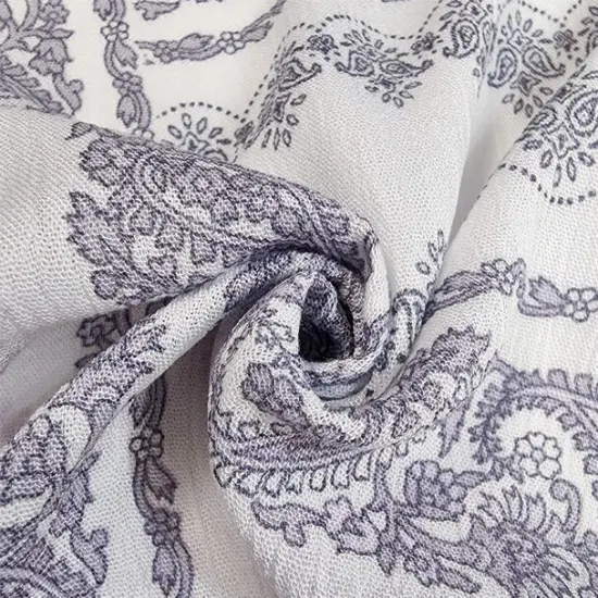 1 Yard Ivory Slate Rayon Crinkle Fabric for Blouses Dresses, Skirts Lightweight 50/52 Inch Width {1}