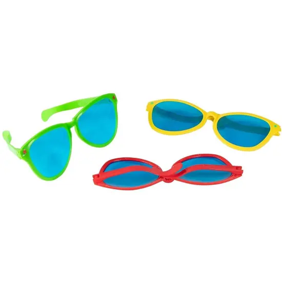 12 Pack Neon Giant Party Sunglasses Fun Glasses for Adult Kids Costume Favor Novelty, 3 Colors {7}