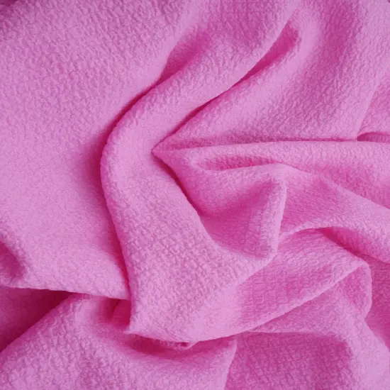 1 Yard Solid Popcorn Woven Fabric, 56/57&Prime; Wide Polyester Spandex Blend SAND {5}