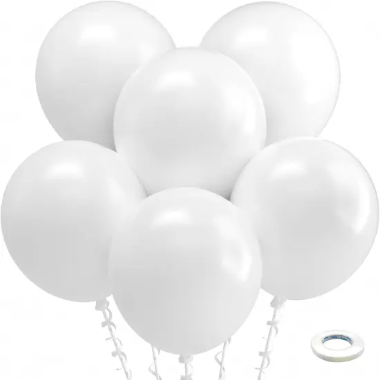 30pack White Latex Balloons {1}