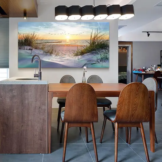 Summer Wall Decor For Living Room Wall Decor For Bedroom Blue Sea Beach Scenery {3}