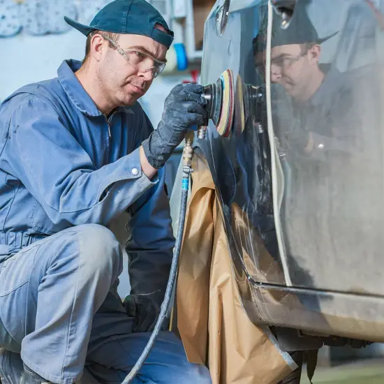 80 Grit - 5" Gold DA Sanding Discs - 5-Hole Pattern Hook and Loop - Box of 50 {5}