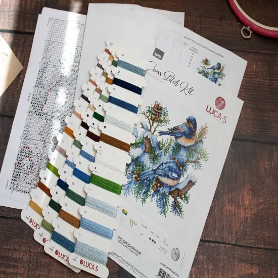 The Birds-Winter B2418L Counted Cross-Stitch Kit {3}