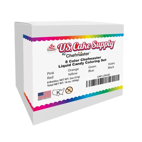 Chefmaster 2-Ounce Liquid Candy Color 8 Color Kit {6}