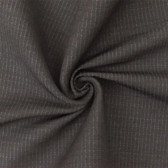 Gray Pinstripe Stretch Poly Spandex Jacketing Woven Fabric By the Yard {2}