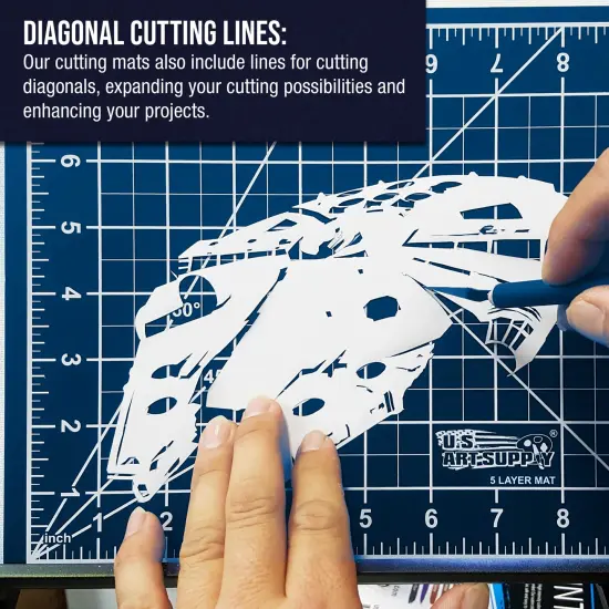 36" x 48" Self-Healing Cutting Mat 5-Ply - Double-Sided White/Blue Craft Mat, Non-Slip Cutting Mats for Crafts, Sewing, Quilting, Scrapbooking {4}