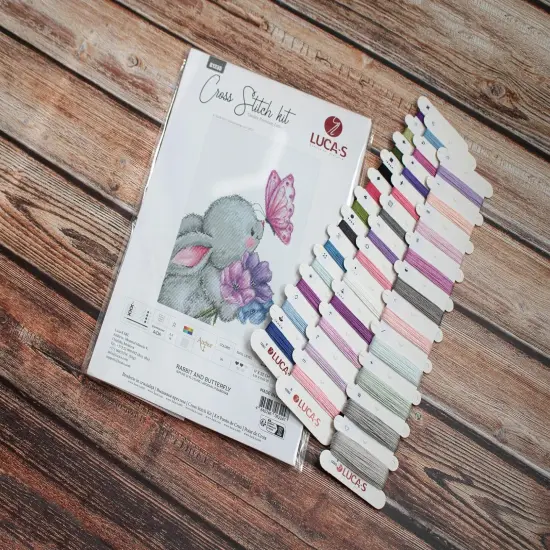 Rabbit and Butterfly B1235l Counted Cross-Stitch Kit {4}