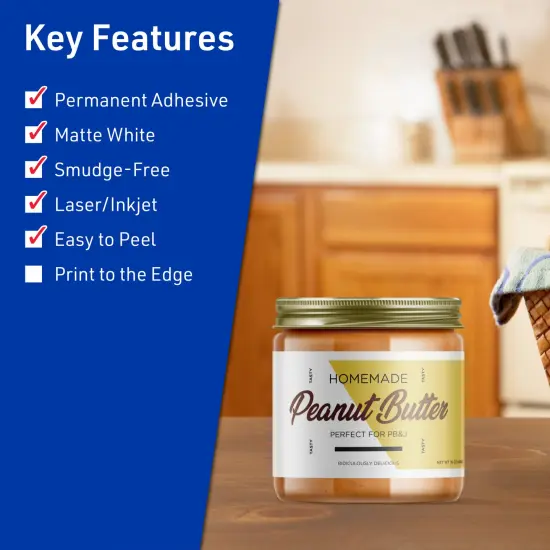 Avery TrueBlock Matte White Paper Labels,11" x 4-1/4" Rectangle {2}