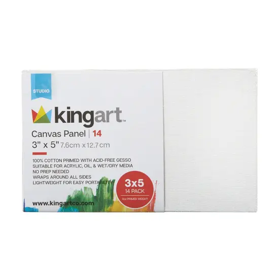 KINGART&reg; Canvas Panels 3" x 5", 14 pc {6}