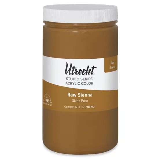 Utrecht Studio Series Acrylic Paint - Raw Sienna, Quart {2}
