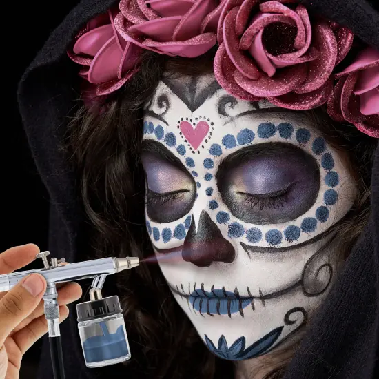 Blue Airbrush Face & Body Water Based Paint for Kids, 8 oz. {4}