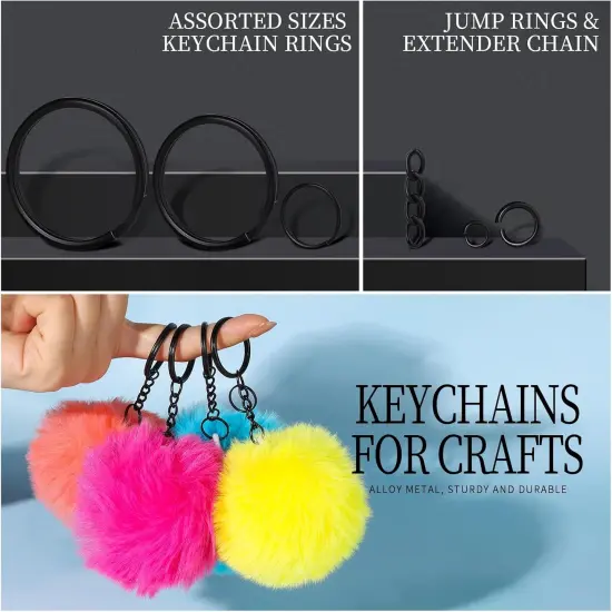 Lobster Claw Clasps & Jump Ring for Jewelry Making, Black {5}