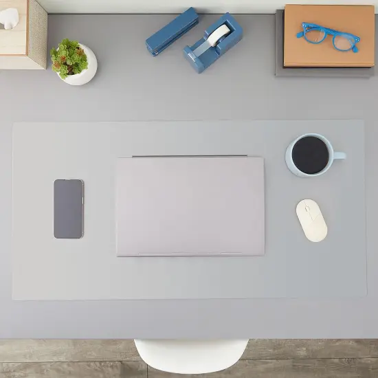 Frosted Clear Desk Protector Mat, 1.5mm Thick Writing Desk Blotter Pad for Office and Home (17 x 34 In) {2}