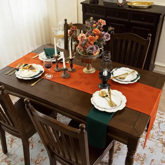 Autumn Thanksgiving Table Runners - Maple Leaf Rust {6}