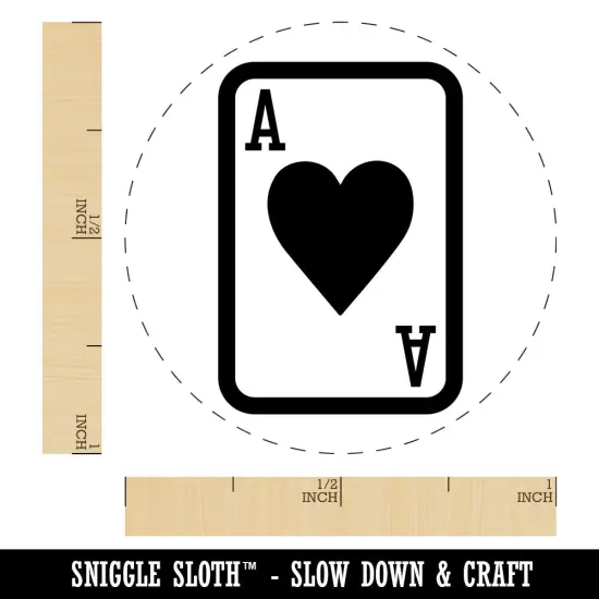 Playing Card Ace of Heart Self-Inking Rubber Stamp for Stamping Crafting Planner Pink {1}