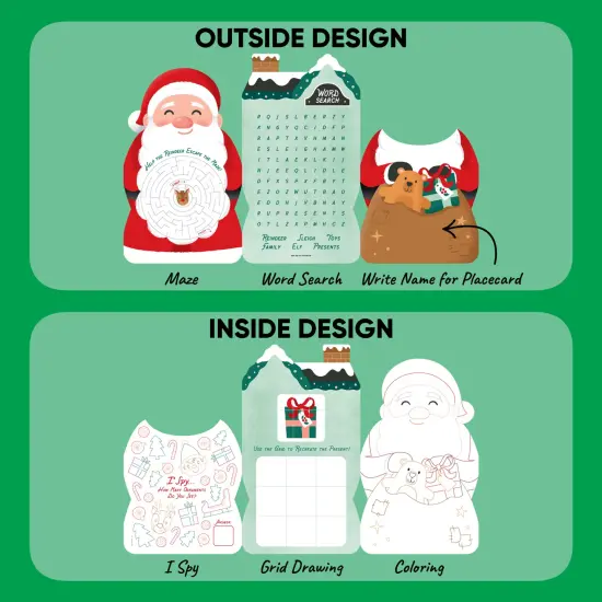 Big Dot of Happiness Jolly Santa Claus Activity Books, Christmas Games for Kids,&nbsp;Activity Coloring Book, Word Search,&nbsp;Santa Maze, 5-in-1 Christmas Game Bundle, Set of 10 {5}