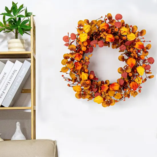 22 Inches Fall Wreath - Rustic Autumn {5}