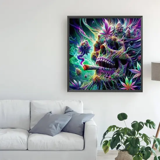 Skull 5D Diamond Painting Kits for Beginner - 13.78X13.78 Inch {2}