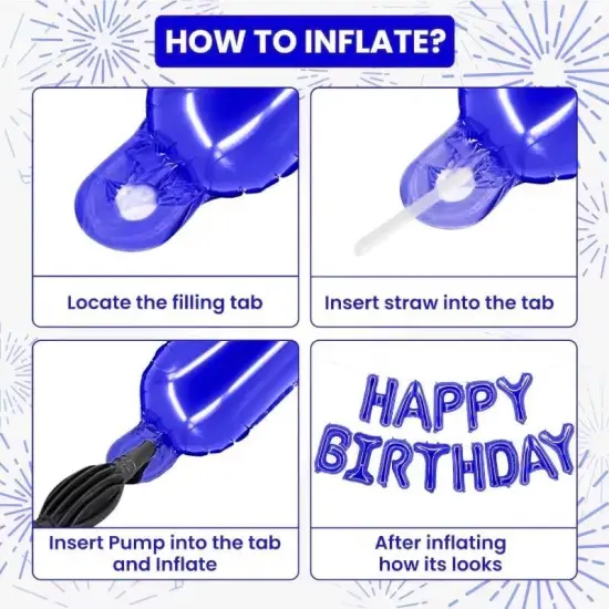 13 Pcs Happy Birthday Foil Balloon - (Pink) {4}